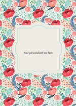 Floral patterned seed packet with customizable text area