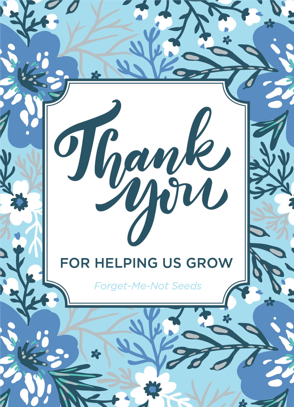 Help Us Grow Forget Me Not flower seeds
