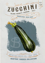 Zucchini-Black Beauty Squash 1957 – Flower Seed Packet
