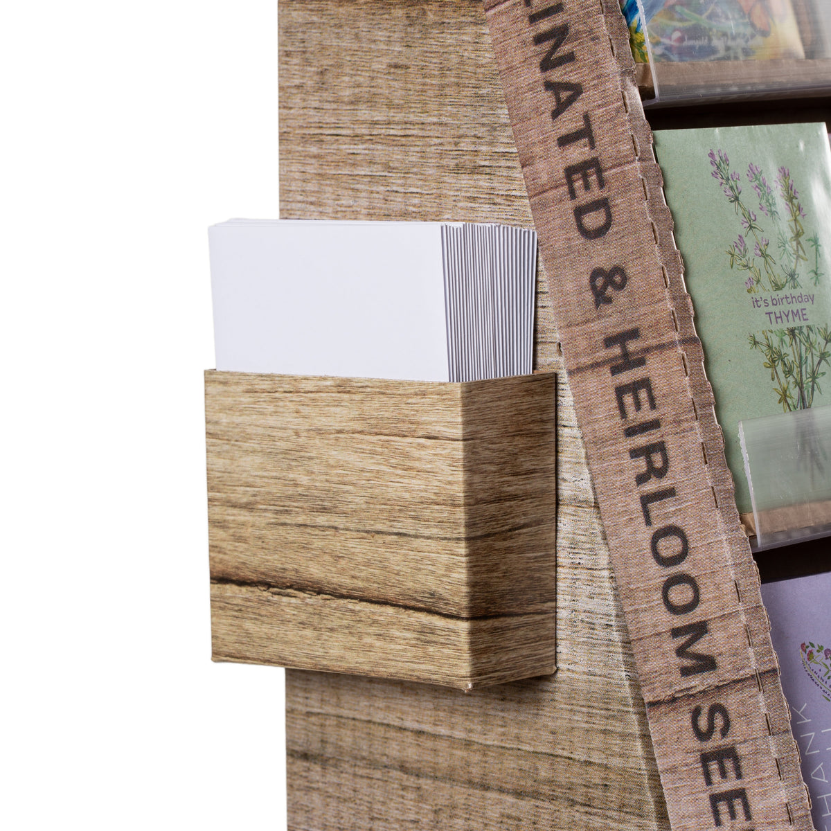 Envelope Holder for Bentley Retail POS Display with 75 White Seed Packet Envelopes seed packet