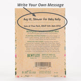 Write personalized message on back - Oh Baby - Baby Shower Yellow Bouquet Flower Seed Favor - Bentley Seeds