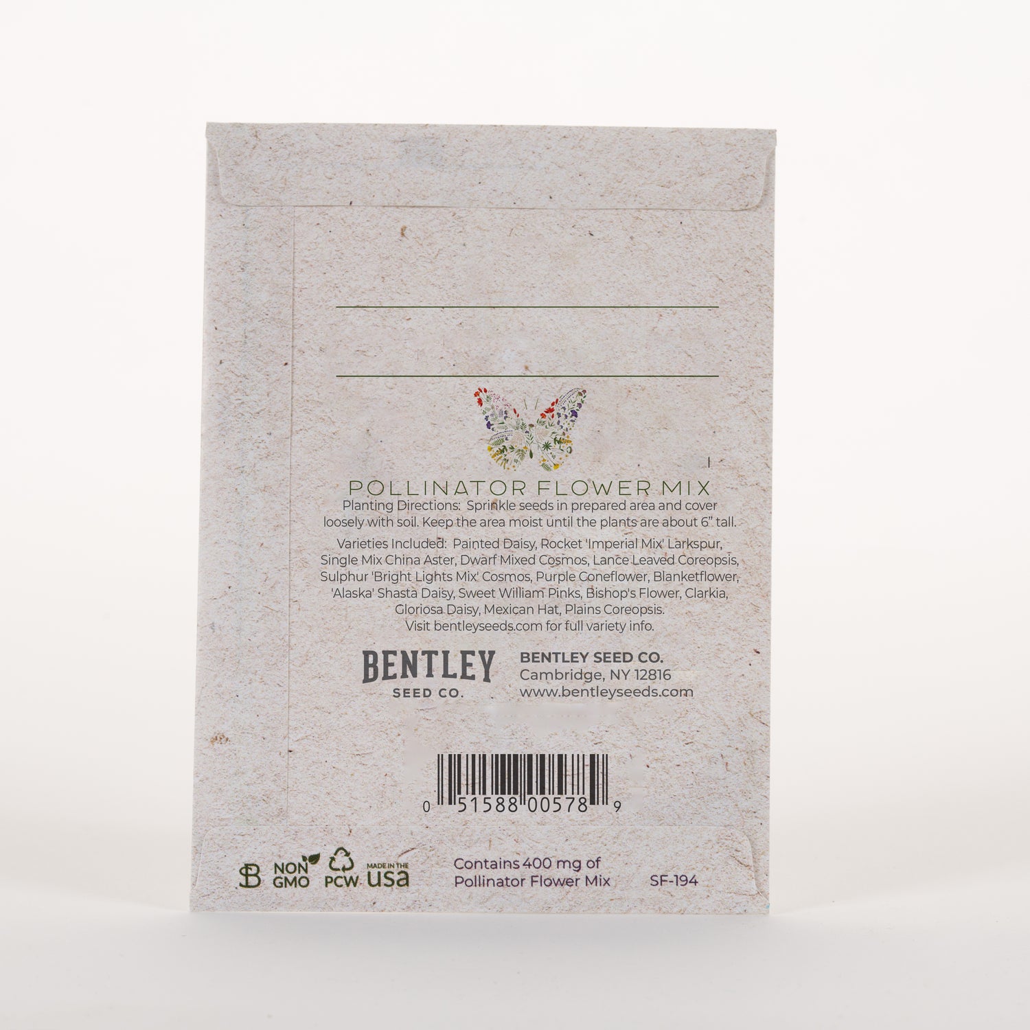 Help Pollinators Kraft Butterfly garden seeds
