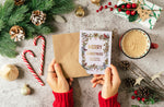 Merry Christmas Wreath of Birds Gift Tag garden seeds