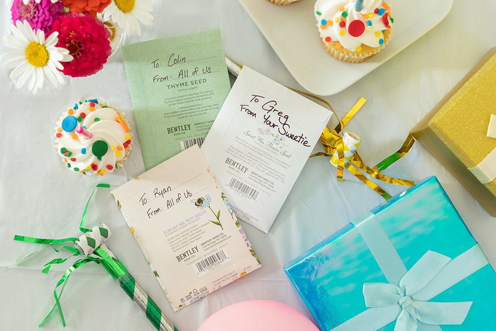 Happy Birthday Sweet Pea garden seeds