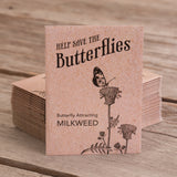 "Help Save the Butterflies" Milkweed Mix Seed Favor - Bentley Seeds