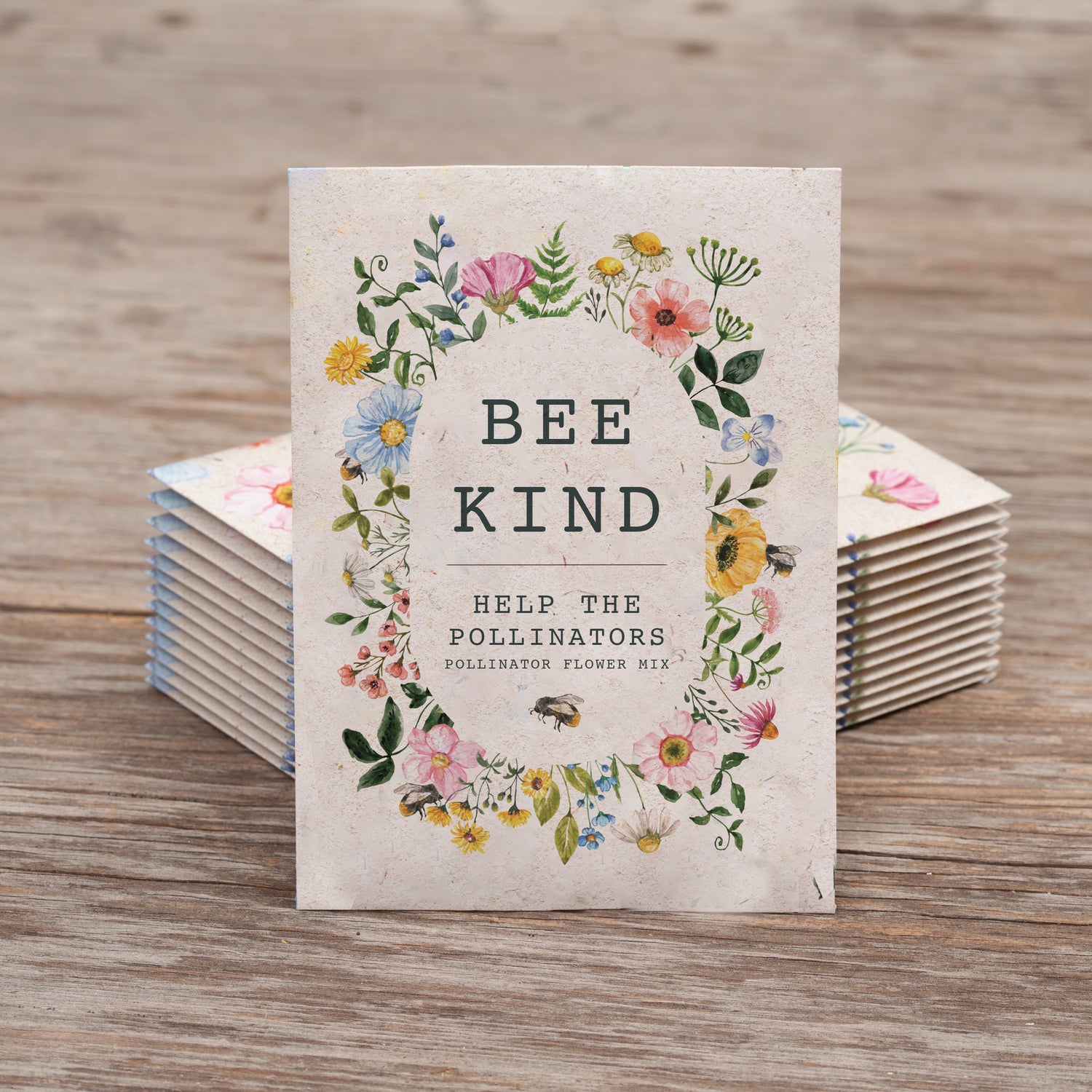 Bee Kind Help Pollinators Kraft Bee garden seeds