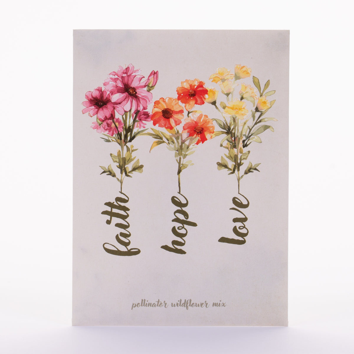 Faith Hope Love seed packet