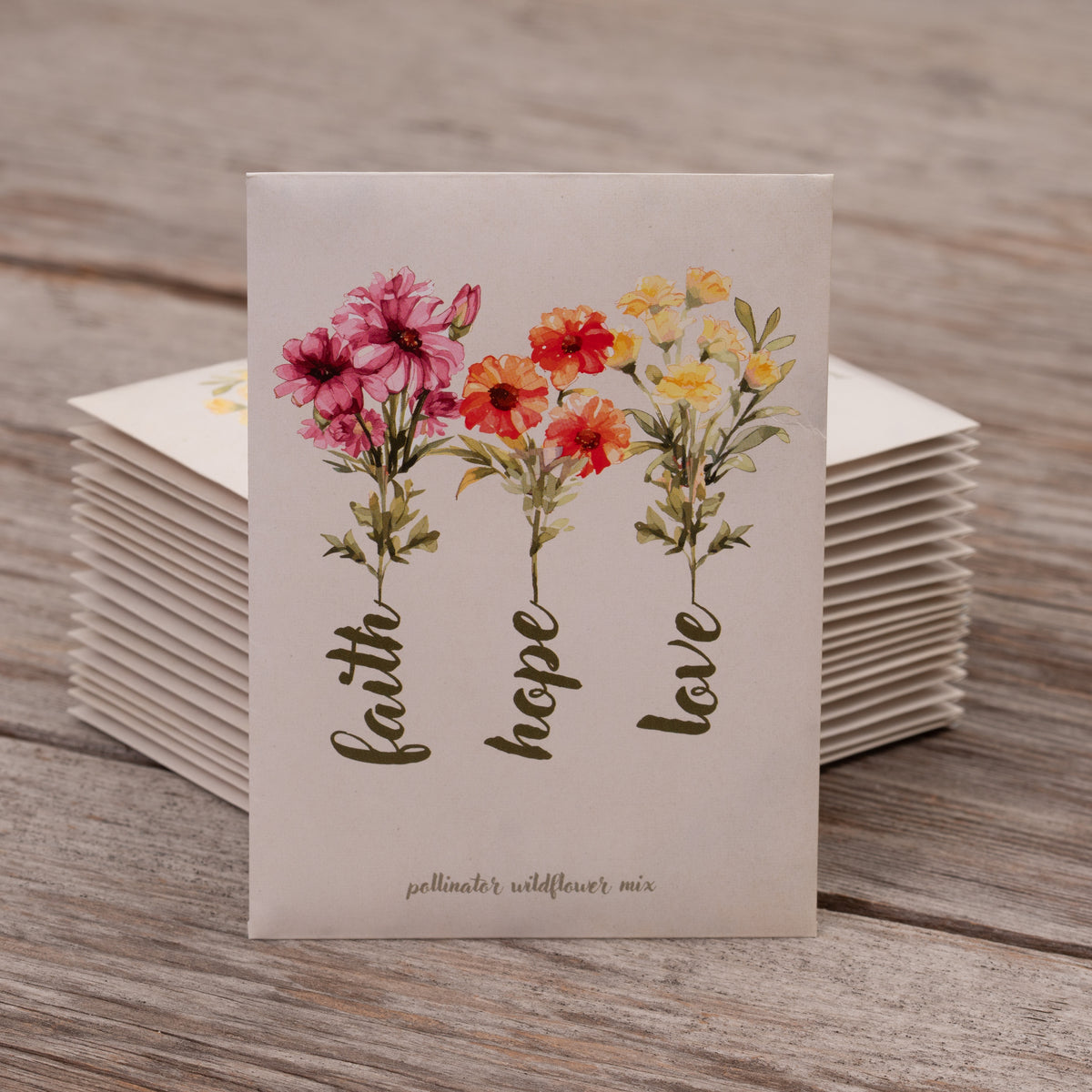 Faith Hope Love seed packet