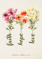 Faith Hope Love seed packet