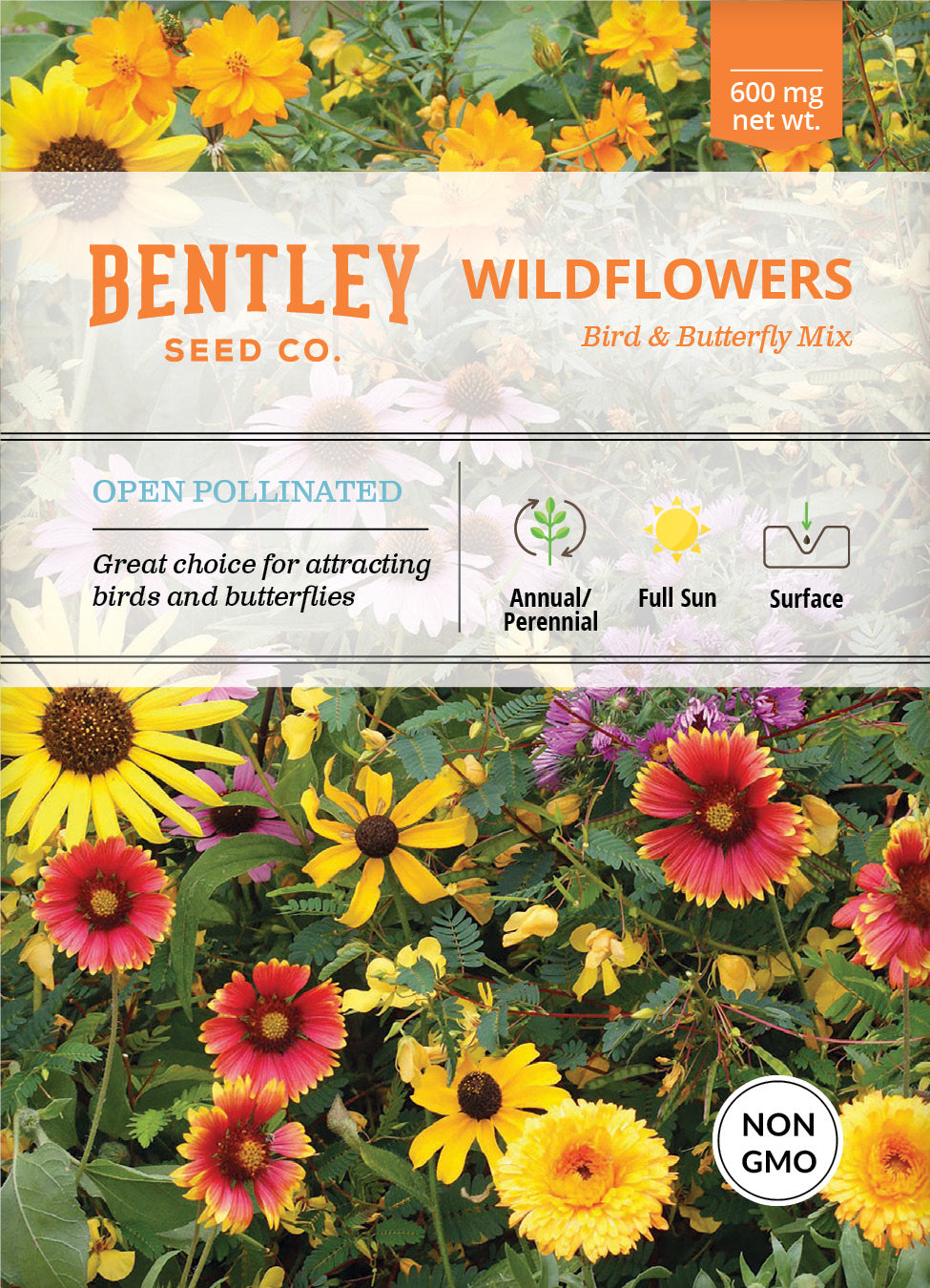 Wildflower, Bird & Butterfly Wildflower Mix Seed Packets garden seeds