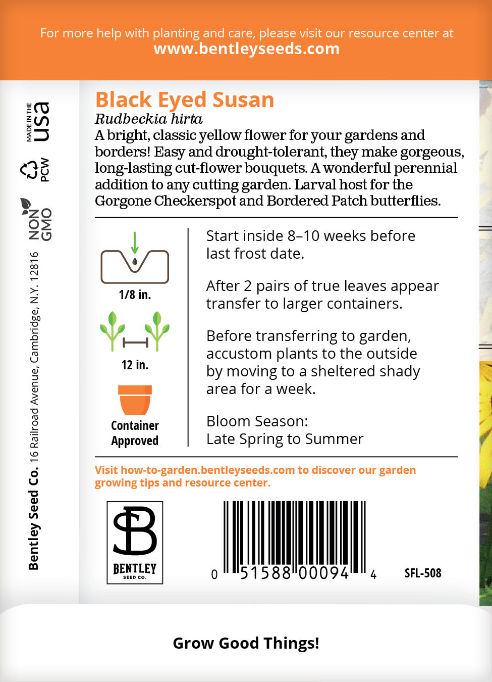 Black-Eyed Susan Seed Packets seed packet