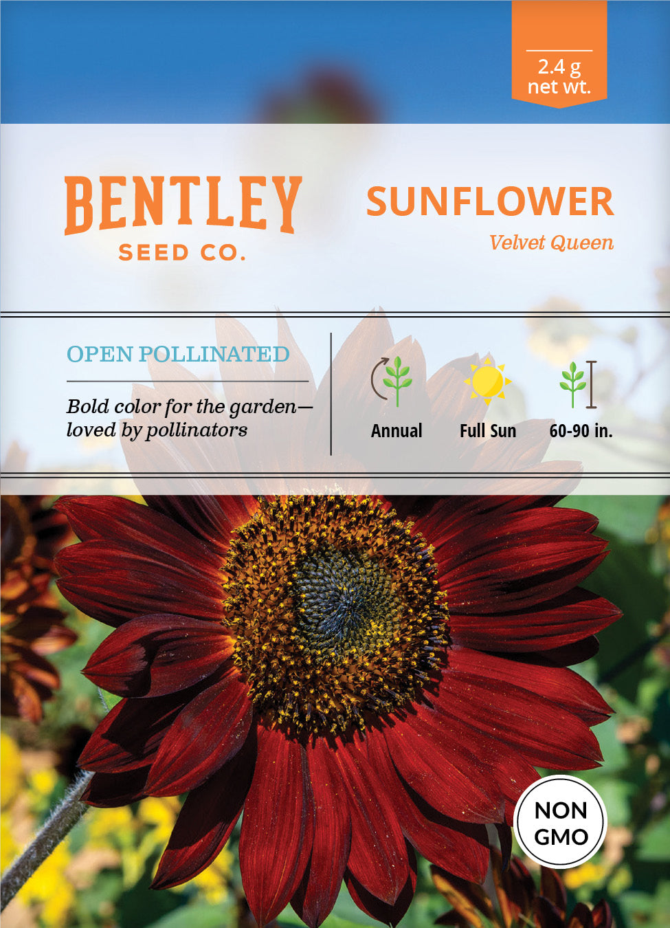Sunflower, Velvet Queen Seed Packets garden seeds