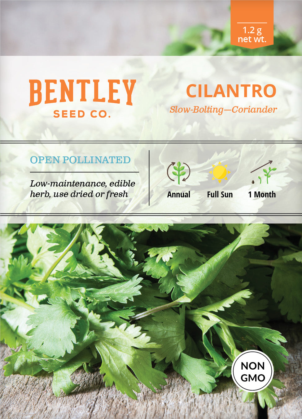 Cilantro, Slow Bolting Seed Packets seed packet