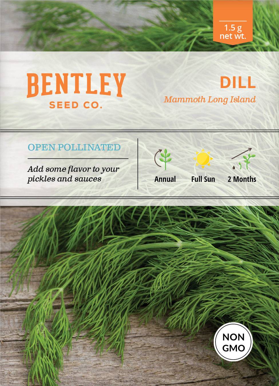 Dill, Long Island Mammoth Seed Packets flower seeds