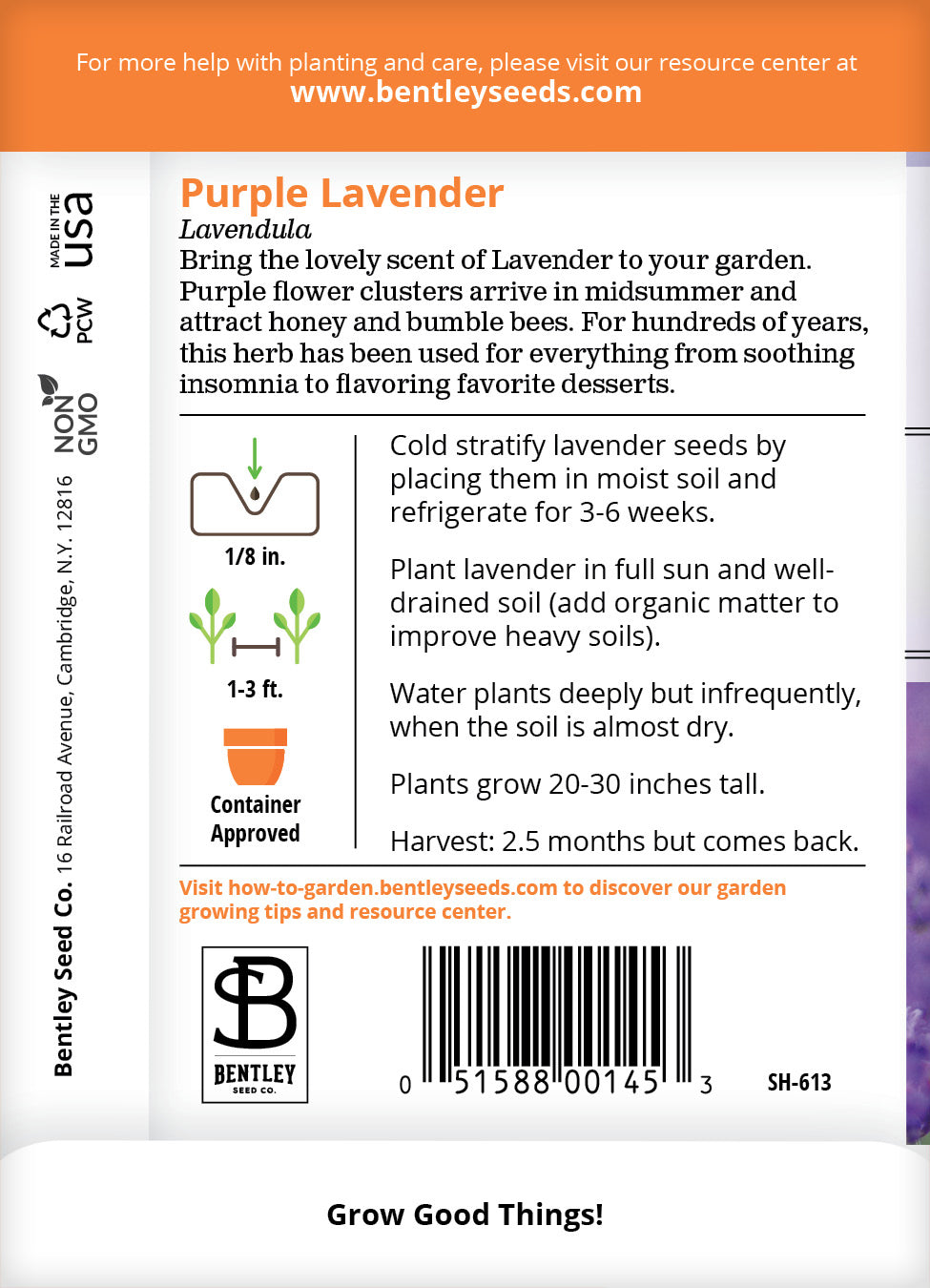 Lavender Seed Packets seed packet