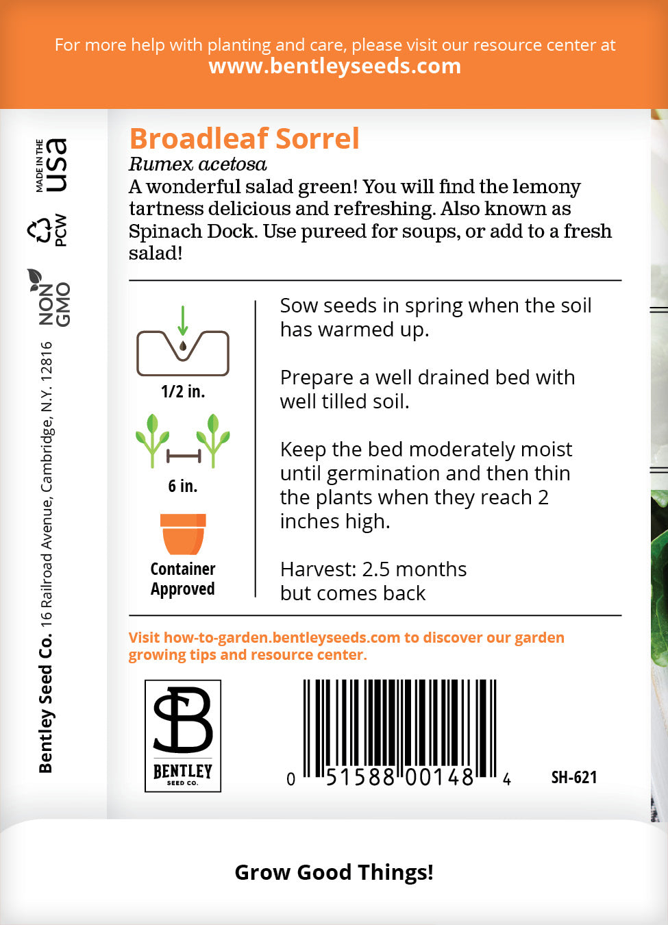 Sorrel Seed Packets seed packet