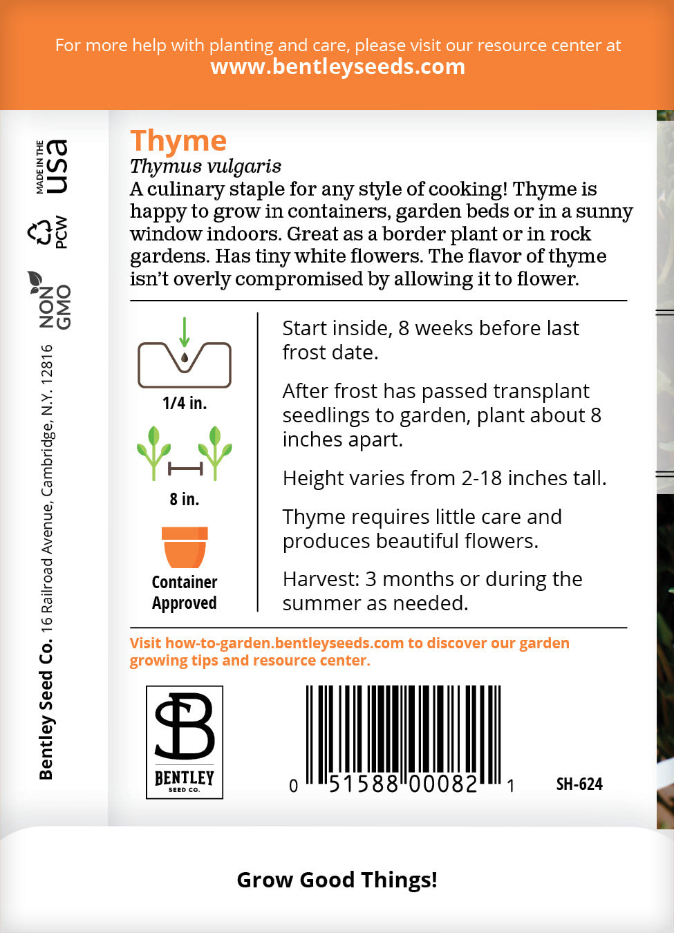 Thyme Seed Packets garden seeds