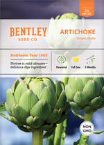 Artichoke, Green Globe Seed Packets seed packet