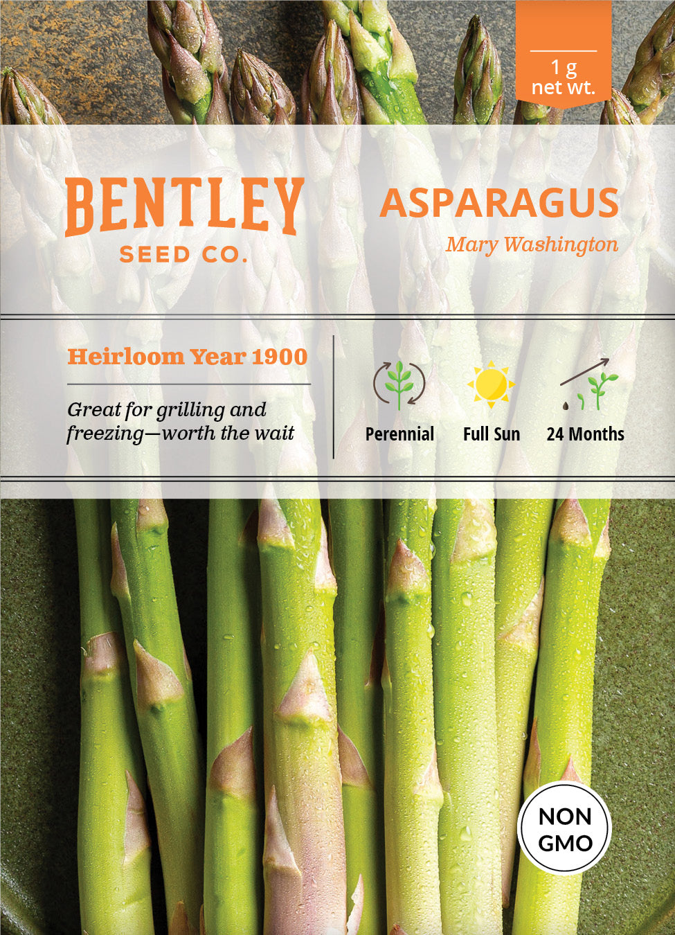 Asparagus, Mary Washington Seed Packets garden seeds