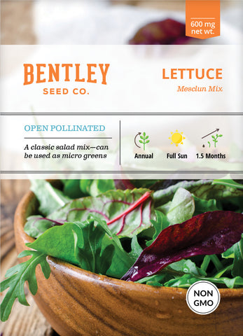 Lettuce, Mesclun Mix Seed Packets