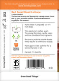 Lettuce, Red Salad Bowl Seed Packets