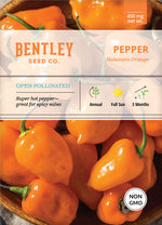 Pepper, Habanero Orange Seed Packets garden seeds
