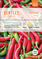 Pepper, Serrano Seed Packets flower seeds