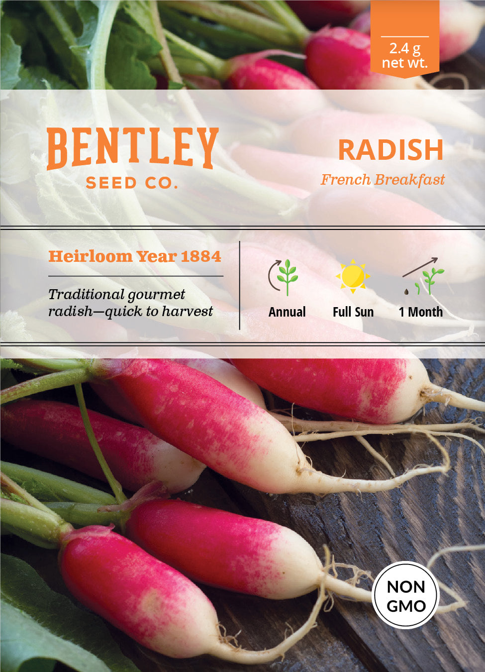 Radish, French Breakfast Seed Packets seed packet