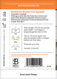 Squash, Butternut Waltham Seed Packets