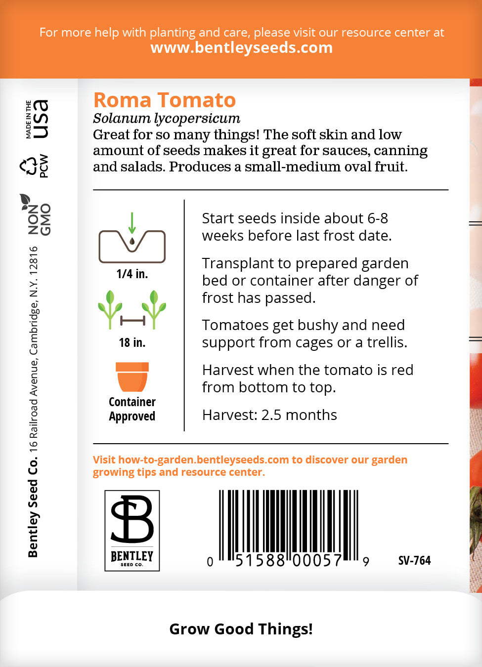 Tomato, Roma Seed Packets garden seeds