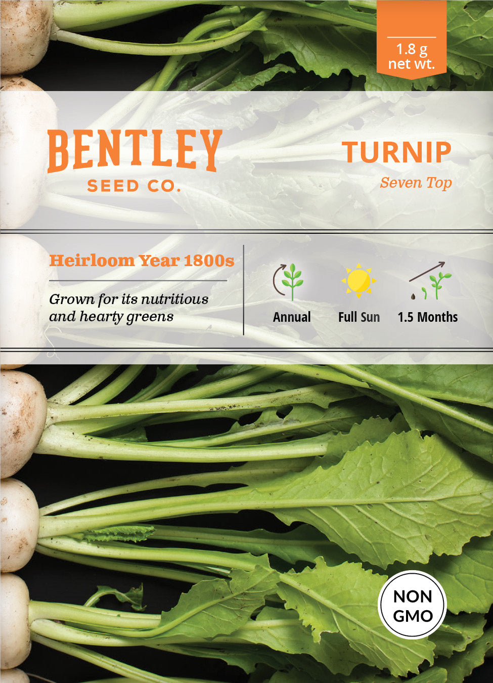 Turnip, Seven Top Seed Packets garden seeds