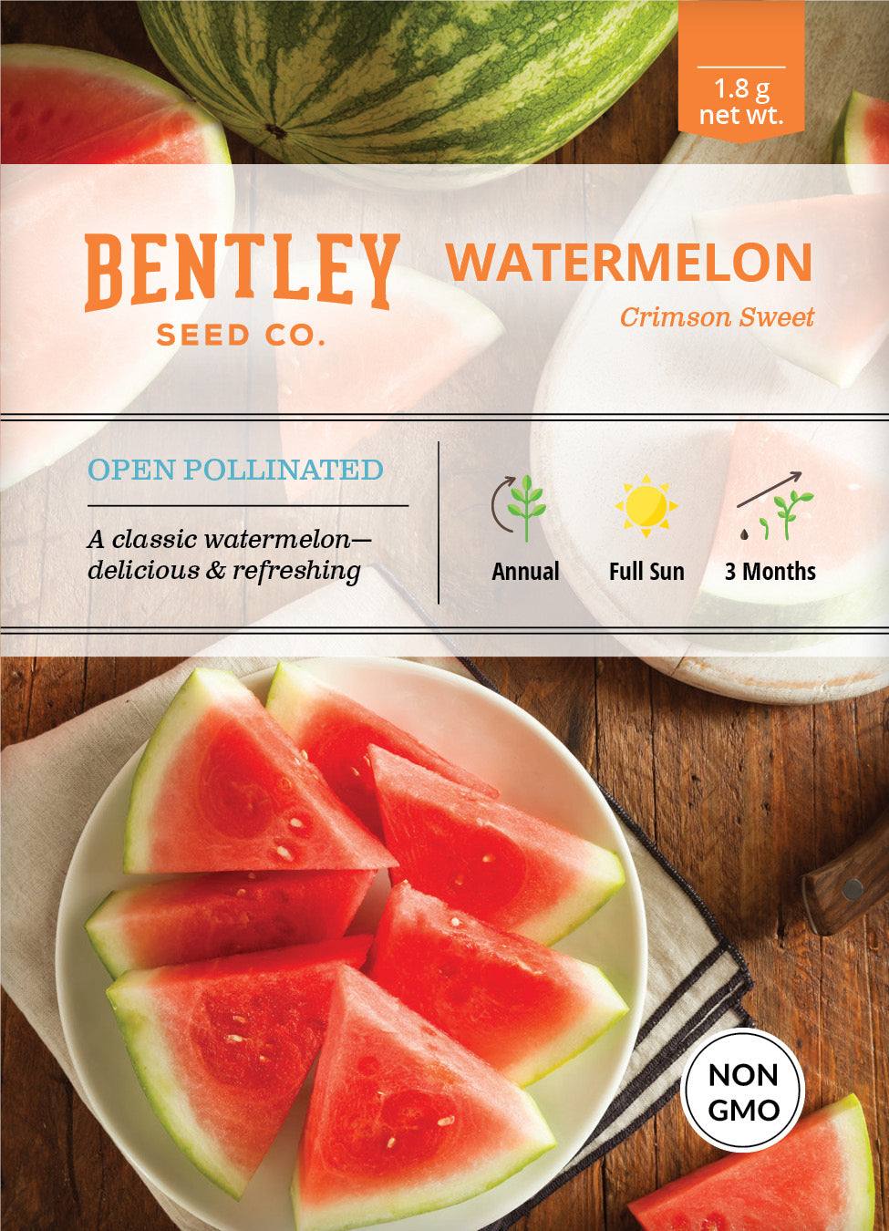 Watermelon, Crimson Sweet Seed Packets flower seeds