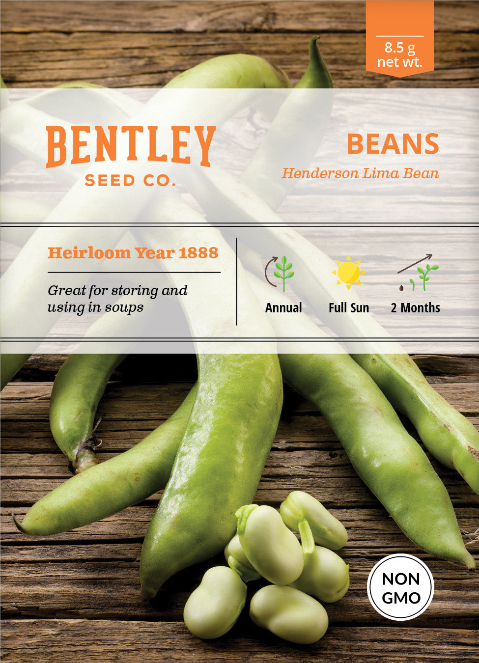 Beans, Henderson's Lima Bean Seed Packets seed packet