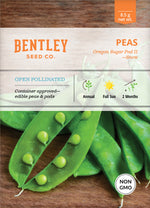 Peas, Oregon Sugar Pod Seed Packets seed packet