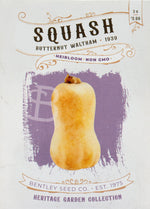 Image of Butternut Squash, Waltham 1939 front of seed packet