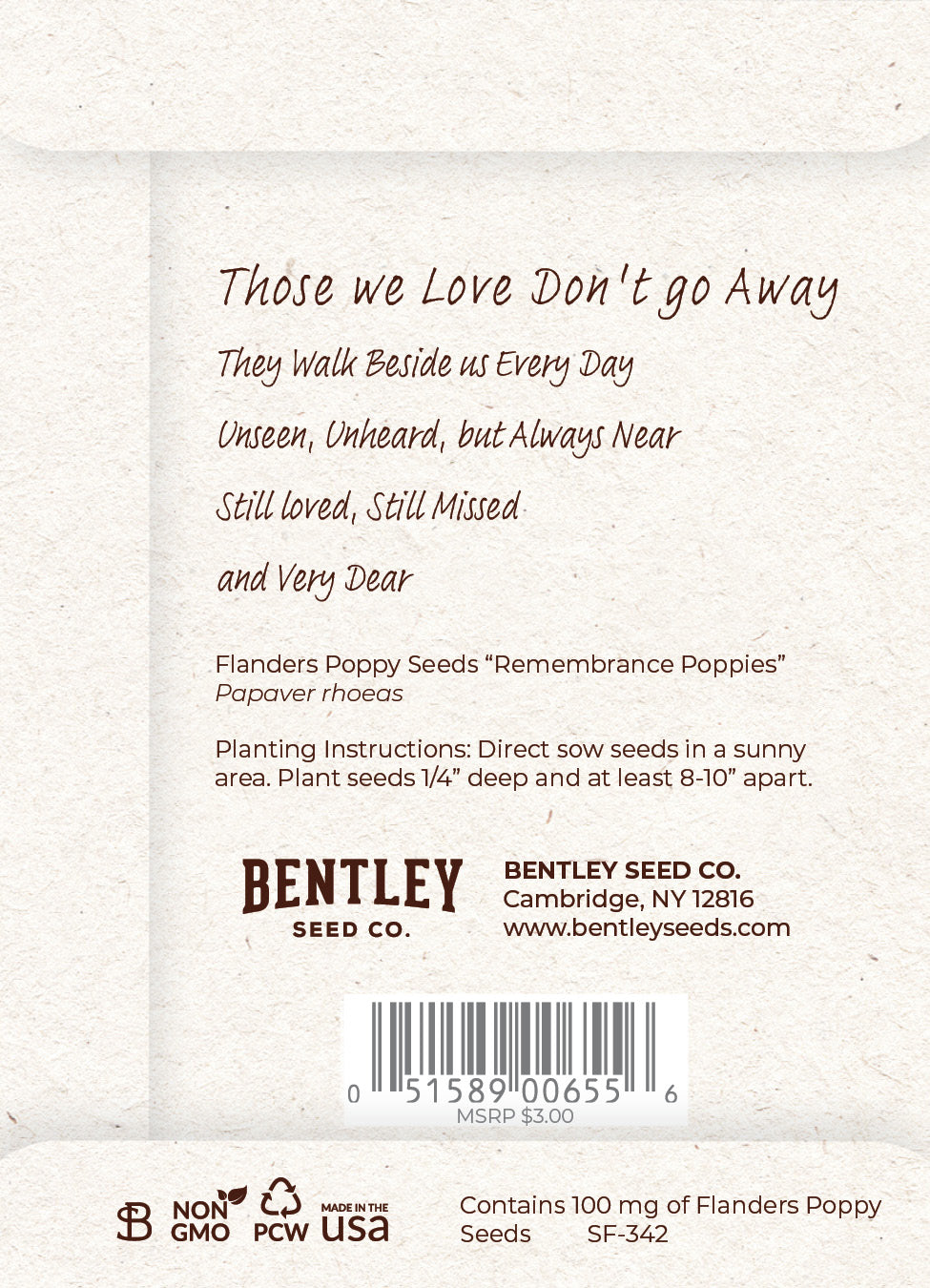 Memorial Cardinal garden seeds