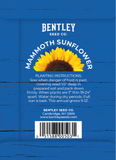 "Chicken" Mammoth Sunflower Seed Packet in Blue - Bentley Seeds