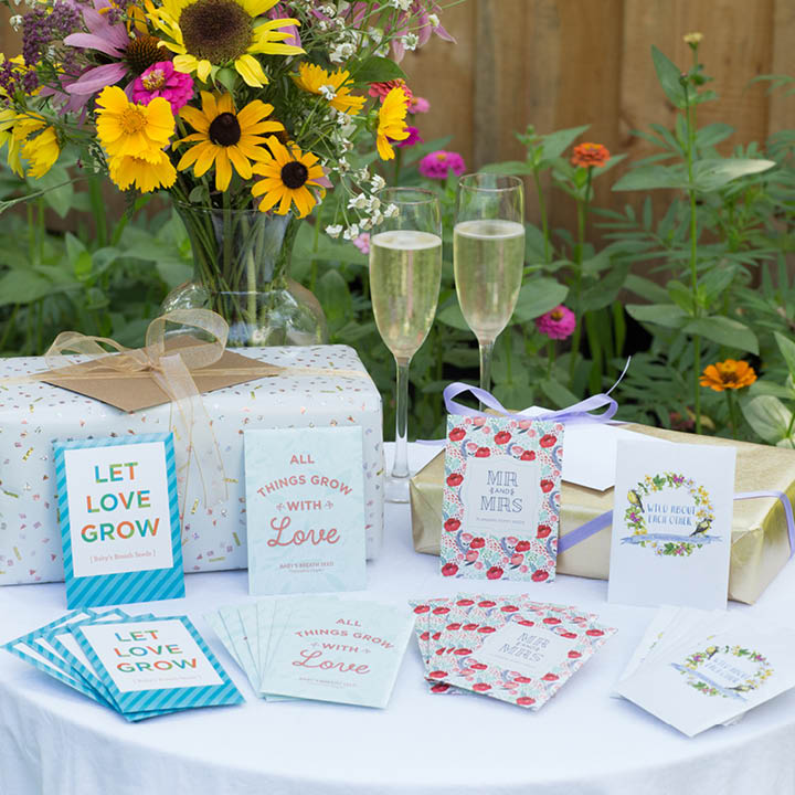 Wild About Each Other Bird & Butterfly Flower Seed Favor seed packet