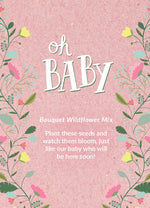 Oh Baby Baby Shower Pink flower seeds