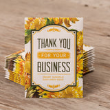 "Thanks For Your Business" Dwarf Sunflower Seed Packet - Bentley Seeds