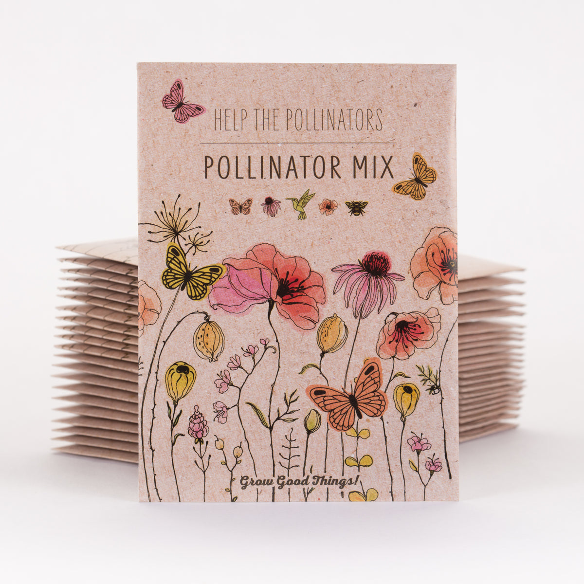 250 Piece Pollinator Favor Seed Packet Retail POS Corrugated Display seed packet