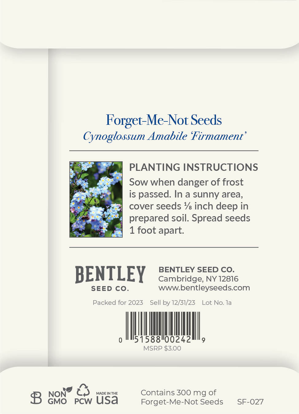 Vintage Gift seed packet