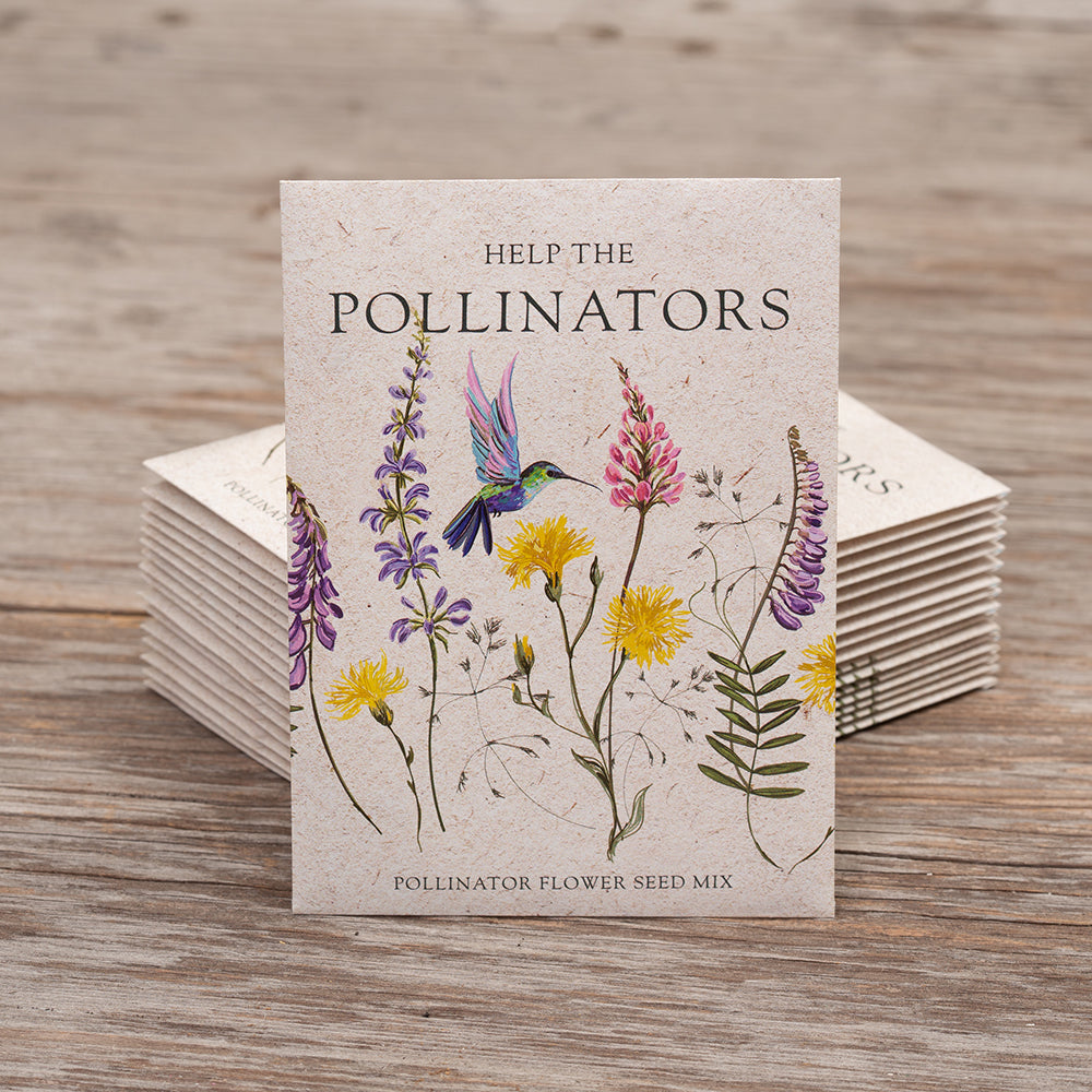 Help Pollinators Kraft Hummingbird seed packet