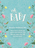 "Oh Baby - Baby Shower" Blue Bouquet Flower Seed Packet Favor - Bentley Seeds