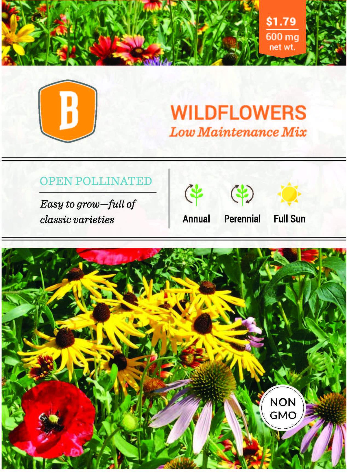 Low Maintenance Flower Mix Seed garden seeds