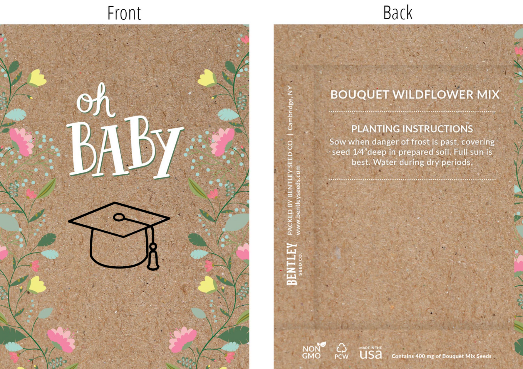 Customizable Seed Packets flower seeds