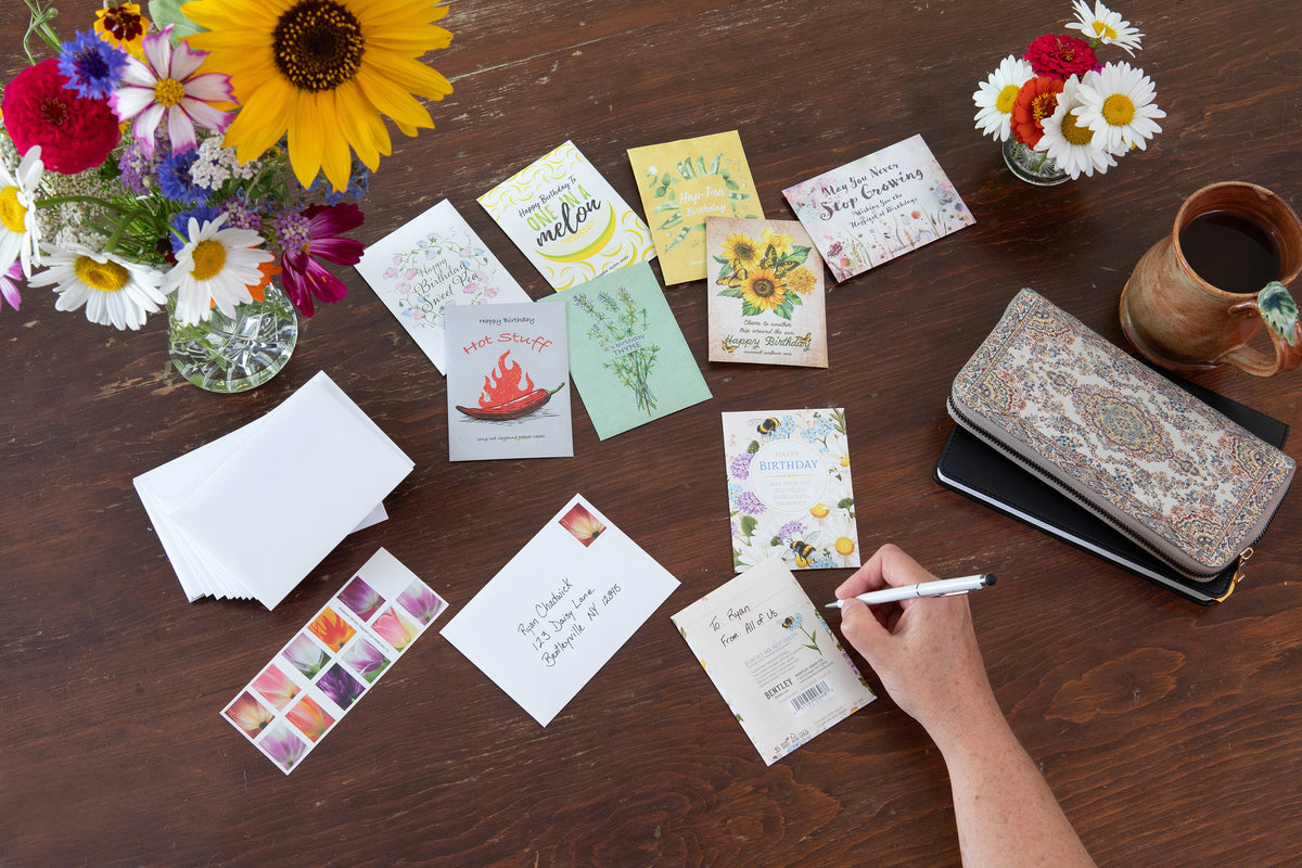 Hap-Pea Birthday seed packet