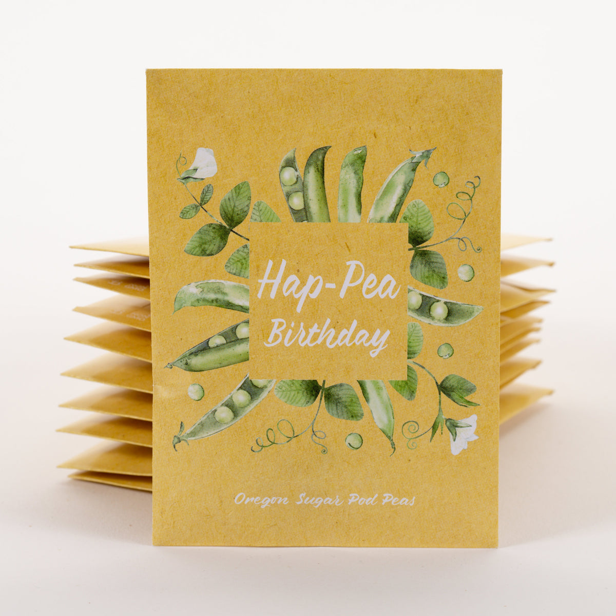 Hap-Pea Birthday seed packet