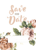 "Save The Date  - Greige Wedding" Forget Me Not Seed Favor - Bentley Seeds