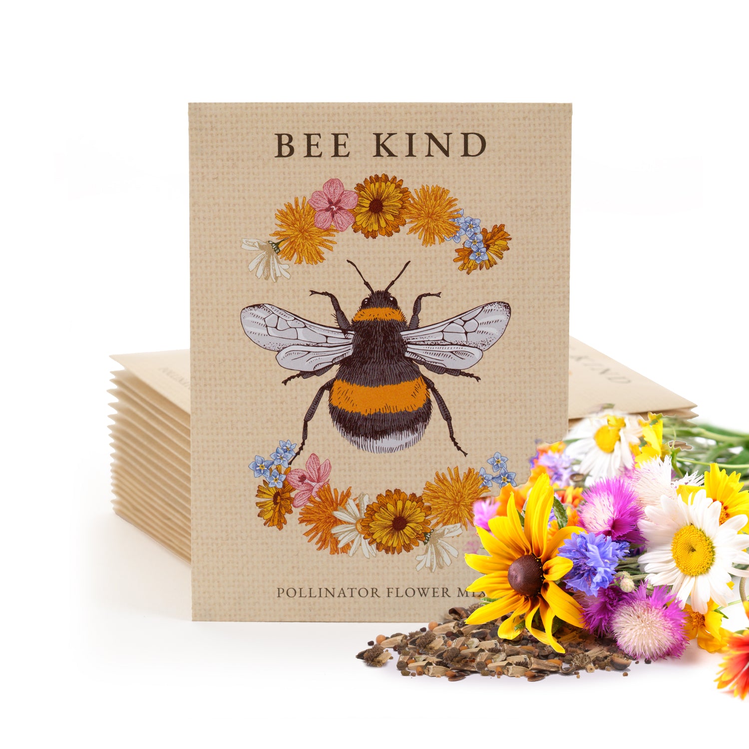 Bee Kind - Pollinator Wildflower Mix Seed Packets